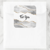 下出水彩白金ゴールドフェイクアゲートエレガント スクエアシール (バッグ)