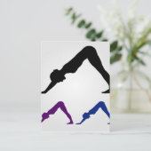 下向きの犬のヨガポーズ ポストカード (スタンド正面)