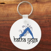 下向きの犬ハタヨガ キーホルダー (正面)