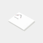 下向きの犬ヨガポーズのスティック図サンスクリット ポストイット (アングル)