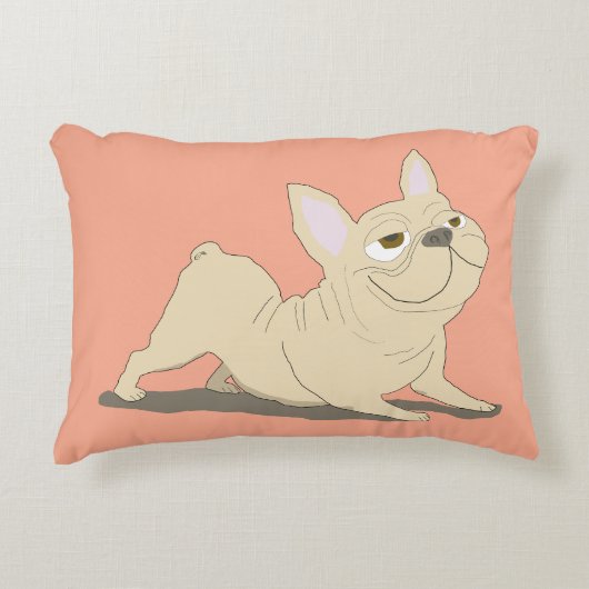 下向きの犬 アクセントクッション (正面)