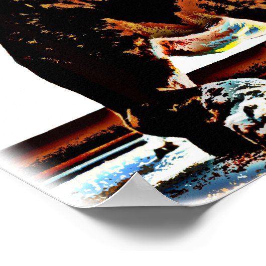 下向きの犬 ポスター (角)