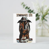 下向きの犬 ポストカード (スタンド正面)