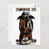 下向きの犬 ポストカード (正面/裏面)