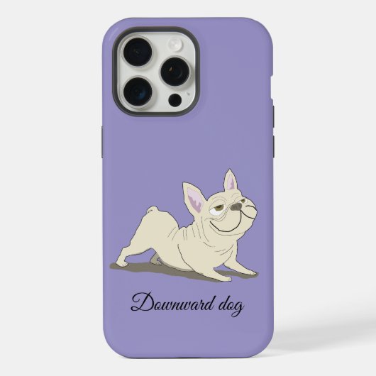 下向きの犬 iPhoneケース (裏面)
