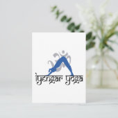 下向きの犬Iyengarヨガ ポストカード (スタンド正面)