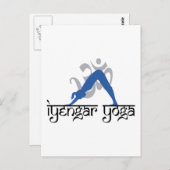 下向きの犬Iyengarヨガ ポストカード (正面/裏面)