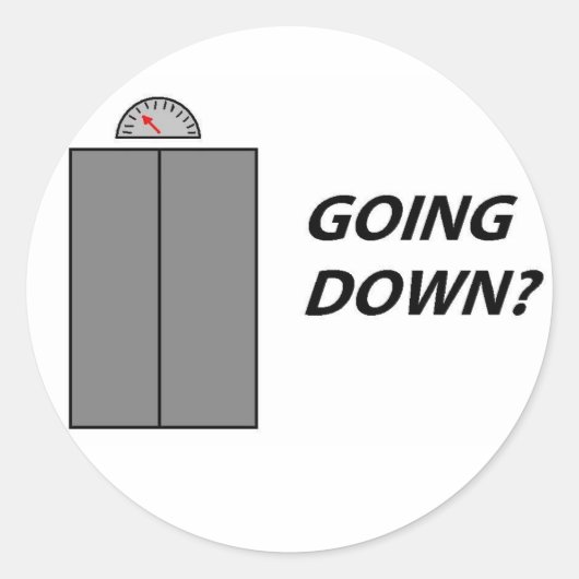 下向き丸ボタン ラウンドシール (正面)