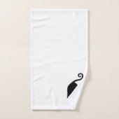 下向き白猫 バスタオルセット (ハンドタオル)