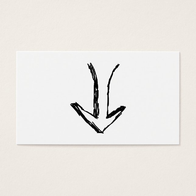 下向き矢印白黒. (正面)