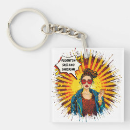 下品で皮肉に堪能である キーホルダー