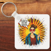 下品で皮肉に堪能である キーホルダー (正面)