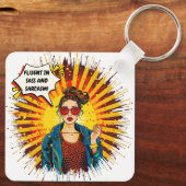 下品で皮肉に堪能である キーホルダー (裏面)