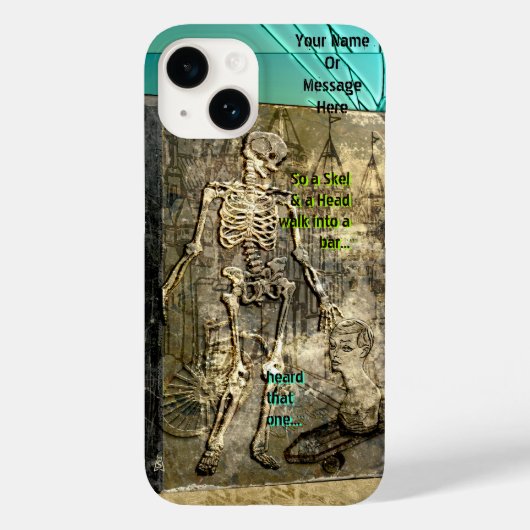 下品なスケートギャグパーソナライズされた(Skeleton Chapes) Case-Mate iPhoneケース (裏面)