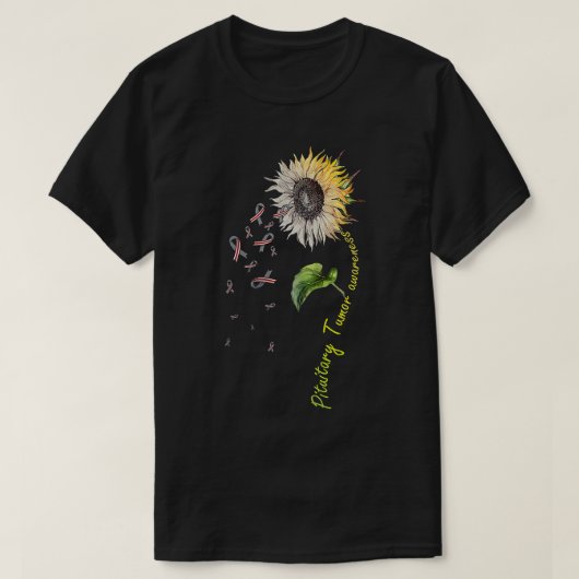 下垂体腫瘍認識度ひまわり Tシャツ (デザイン正面)