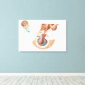 下垂体解剖学 キャンバスプリント (インサイチュ (ウッドフロア))