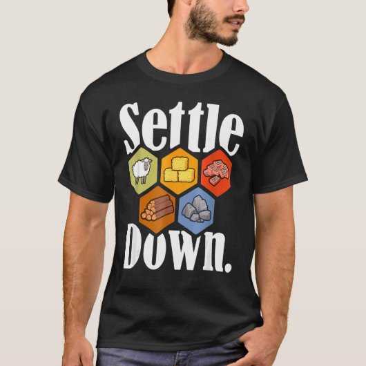 下宿ゲームナイト最長の入植者シー Tシャツ (正面)