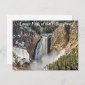下層滝のイエローストーン ポストカード (正面/裏面)