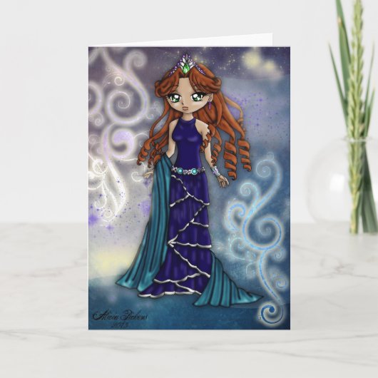 下層社会の挨拶状の女王 カード (正面)