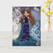 下層社会の挨拶状の女王 カード (黄色い花)