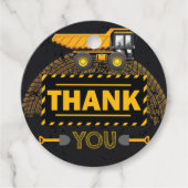 下建築掘削機ありがとう誕生日 フェイバータグ (正面)