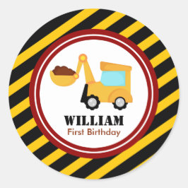 下建築誕生日ベビーシャワー ラウンドシール