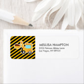 下建築誕生日ベビーシャワー ラベル (インサイチュ)