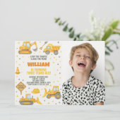 下建築誕生日招待状と写真 招待状 (スタンド正面)