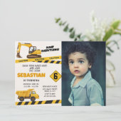 下建築誕生日招待状と写真 招待状 (スタンド正面)