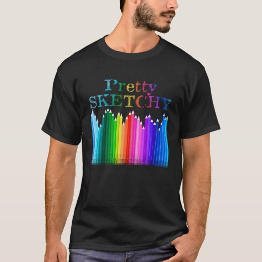 下手くそな芸術家 色鉛筆 1 Tシャツ (正面)