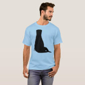 下方に直面している黒い精神病院の鳥 Tシャツ (正面フル)
