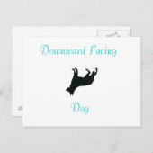 下方のヨガの-犬の郵便はがきに直面すること ポストカード (正面/裏面)