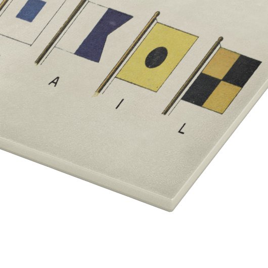 下書かれる帆が付いている4旗の絵画 カッティングボード (角)