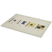 下書かれる帆が付いている4旗の絵画 カッティングボード (角)