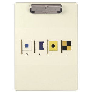 下書かれる帆が付いている4旗の絵画 クリップボード