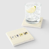 下書かれる帆が付いている4旗の絵画 ストーンコースター (横)