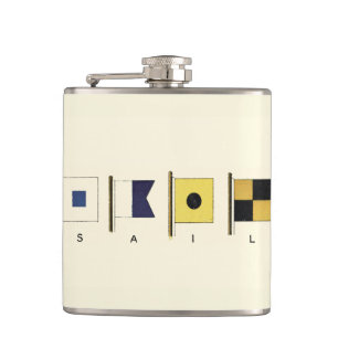 下書かれる帆が付いている4旗の絵画 フラスク