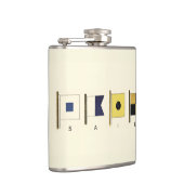 下書かれる帆が付いている4旗の絵画 フラスク (右)