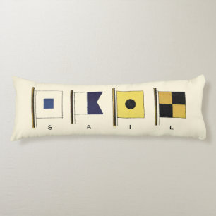 下書かれる帆が付いている4旗の絵画 ボディピロー