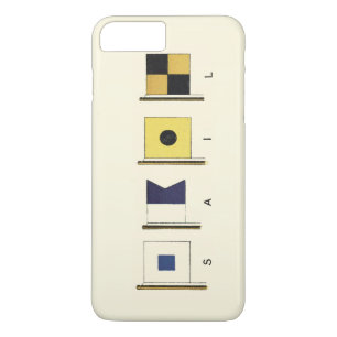 下書かれる帆が付いている4旗の絵画 iPhone 8 PLUS/7 PLUSケース