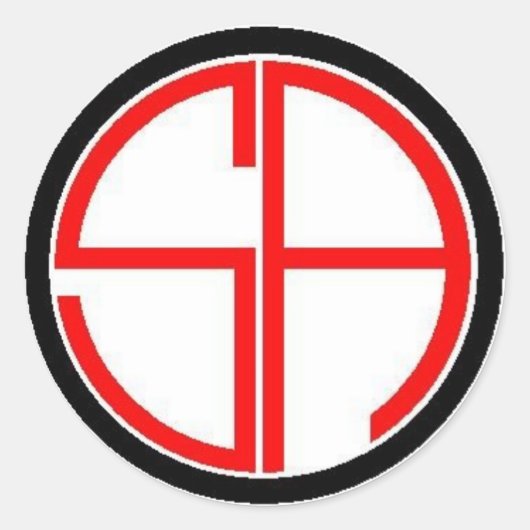 下書き十字 ラウンドシール (正面)