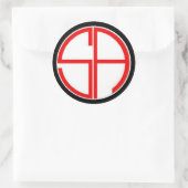 下書き十字 ラウンドシール (バッグ)