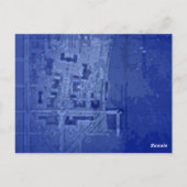 下書き文字「H」タイポグラフィバナーカード ポストカード (裏面)