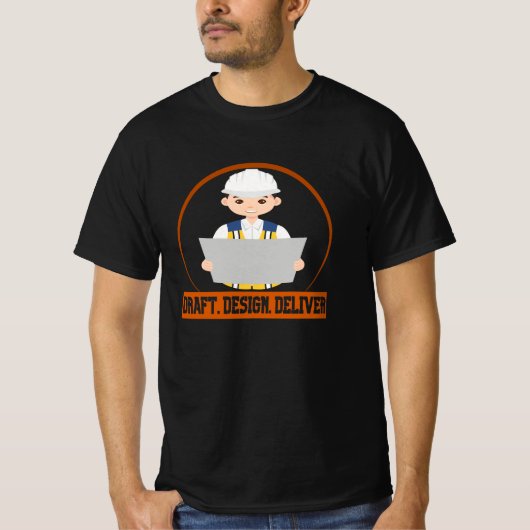 下書き、エンジニアリングのためのデザイン Tシャツ (正面)