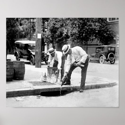 下水を飲む – 禁酒時代 – 1921 ポスター (正面)