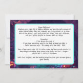 下水不気味スパイダーサプライズカード 招待状 (裏面)