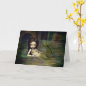 「下水人魚」グリーティングカード カード (黄色い花)