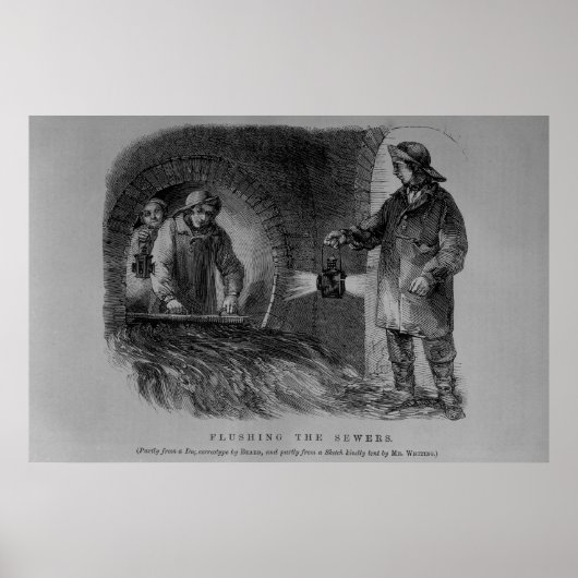 下水管をフラッシュする ポスター (正面)