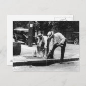 下水道にウイスキーを注ぐ， 1930 ポストカード (正面/裏面)