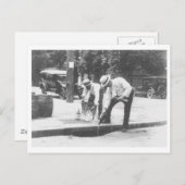 下水道へのウイスキーの注ぎ込み禁止ヴィンテージ ポストカード (正面/裏面)